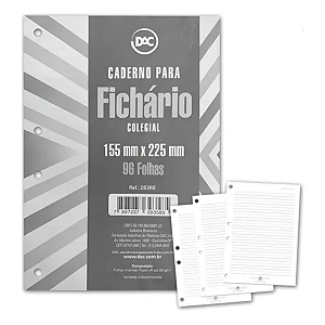 Refil Caderno para Fichário Colegial 96 folhas Dac
