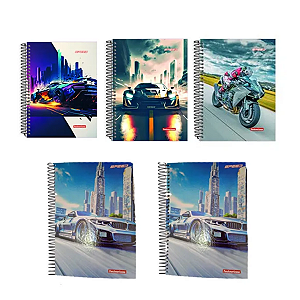 Kit C/5uni Caderno Esp Cd Universitário 01Mat/80fls Speed PanAmericana