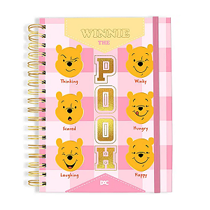 Caderno Smart Espiral Capa dura Universitário 80fls Pooh Dac