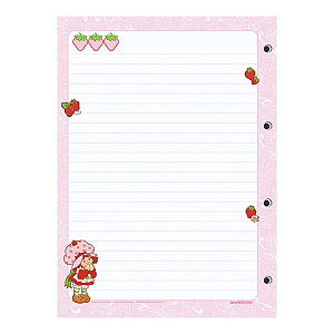 Refil de Caderno C/4 Furos 80fls Moranguinho Animativa