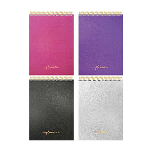Caderno Espiral Capa Dura 1/4 Superior Glimmer 80fls Animativa