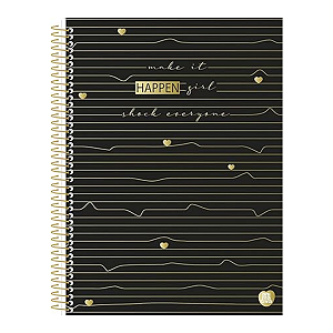 Caderno Espiral capa dura Happen 01Mat/80fls  Animativa