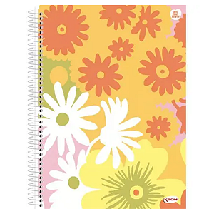 Caderno Espiral Cd Universitário 10Mat/200fls Kbom Feminino Animativa