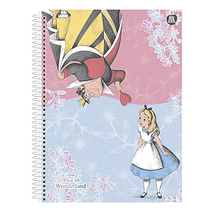 Caderno Espiral Cd Alice in worderland 160fls Animativa