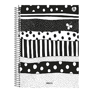 Caderno Espiral Capa dura Bom D+ Feminino 80 folhas Animativa