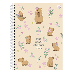 Caderno Espiral Capa dura Uni 10Mat/160fls CapyCutes Animativa