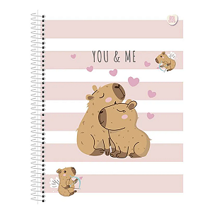 Caderno Espiral Cd Uni 10Mat/160fls CapyCutes Animativa
