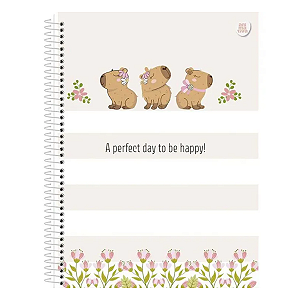 Caderno Espiral Cd Universitário 10Mat/160fls CapyCutes Animativa