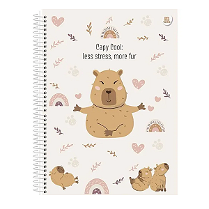 Caderno Espiral Cd Universitário 160fls CapyCutes Animativa
