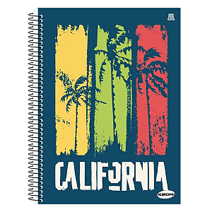 Caderno Esp Capa dura Kbom Masculino 400fls Animativa
