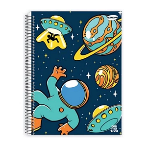 Caderno Espiral Cd 10Mat/200fls Kbom Masculino Animativa