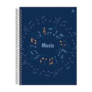 Caderno Espiral Capa dura Uni Música 96fls Animativa