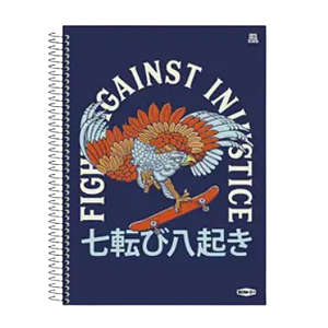 Caderno Espiral Cd 01Mat/80fls Bom D+ Masculino Animativa