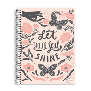 Caderno Espiral Cd Uni Kbom Feminino 96fls Animativa