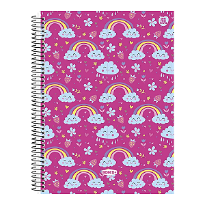 Caderno Espiral Capa dura 10Mat/160fls Bom D+ Feminino Animativa