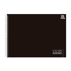 Caderno Espiral Cd Cartografia e desenho Milimetrado Colors 60fls Animativa