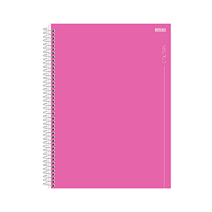 Caderno Espiral Capa dura Colors Rosa 1Mat/80fls Animativa