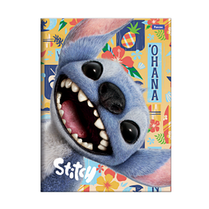Caderno Brochura 1/4 Cd pequeno 80fls Stitch Foroni