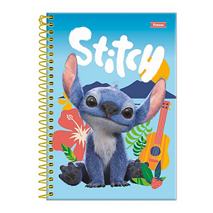 Caderno Colegial Esp Capa dura 160fls Stitch Foroni
