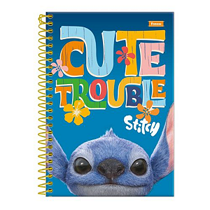 Caderno Colegial Esp Capa dura 10Mat/160fls Stitch Foroni