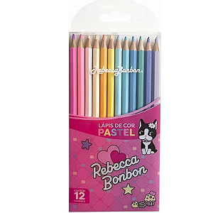 Lápis de cor Pastel C/12 cores Rebecca bonbon Skypaper