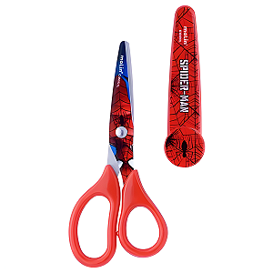 Tesoura Escolar 13,5cm C/protetor Spiderman Molin