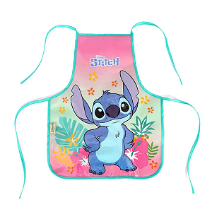 Avental Escolar Stitch Rosa Maxlog