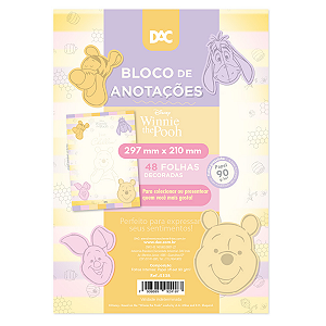 Bloco de Anotação 48fls 297mmX210mm Pooh Dac