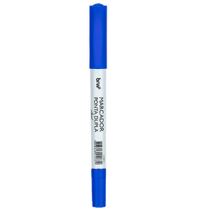 Marcador Retroprojetor CD Ponta dupla 2.0/0.4mm Azul Brw