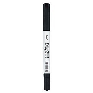 Marcador Retroprojetor CD Ponta dupla 2.0/0.4mm Preto Brw