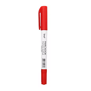 Marcador Retroprojetor CD Ponta dupla 2.0/0.4mm Vermelho Brw