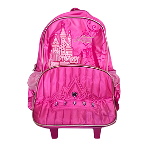 Mochila C/Rodas Princesas Magicas Rosa Clio