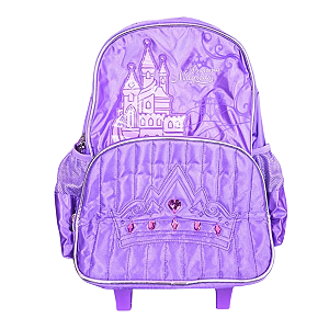 Mochila C/Rodas Princesas Magicas lilás Clio