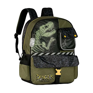 Mochila de Costas T-Rex Preto/Verde Clio
