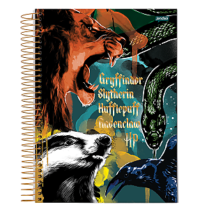 Caderno Espiral Uni 10Mat/200Fls Harry Potter Jandaia