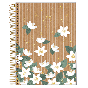 Caderno Espiral Cd Uni Kraft Color 160fls Jandaia