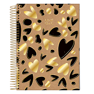 Caderno Espiral Cd Kraft Black 10Mat/160fls Jandaia