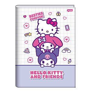 Caderno Brochurão Capa dura Hello Kitty and friends 80fls Jandaia