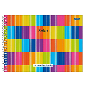 Caderno Cartografia/Desenho Spiro 80 folhas Jandaia