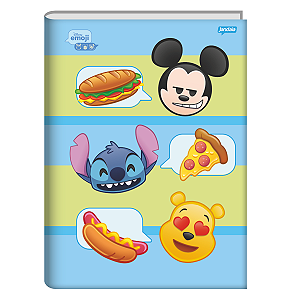 Caderno Brochura Capa dura 1/4 Disney Emoji 80 folhas jandaia