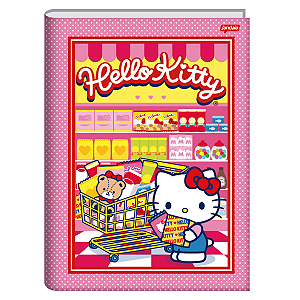 Caderno Brochura Pequeno Cd 1/4 Hello Kitty 80 folhas Jandaia