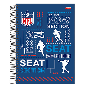 Caderno Espiral Cd Universitário 10Mat/160fls NFL Jandaia