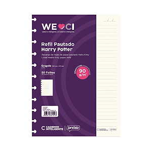 Refil Caderno Inteligente 50 folhas Harry Potter Jandaia