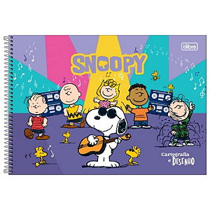 Caderno Cartografia/Desenho capa dura Snoopy 80 folhas Tilibra