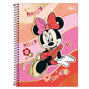 Caderno Espiral Cd Minnie Mouse 01Matérias/80 folhas Tilibra