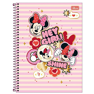 Caderno Espiral Cd Minnie Mouse 80 folhas Tilibra