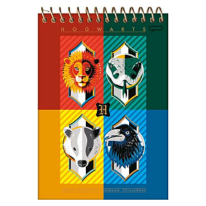 Caderno Espiral Cd 1/4 Harry Potter 80 folhas Jandaia