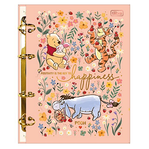 Caderno Argolado Capa dura Colegial Pooh 80 folhas Tilibra