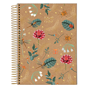 Caderno Espiral Cd Colegial Kraft Color 10Mat/160fls Jandaia