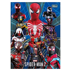 Caderno Brochurão Capa dura Spider Man 2 80 folhas Tilibra